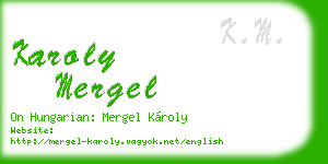karoly mergel business card